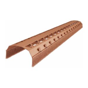 Starres First- und Gratelement mit Bürsten BRUSH VENT 175 mm x 75 mm x 1 m, RAL 9005 – Packung 20 Stk.