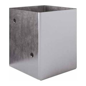 Pfostenträger mit verdeckter Grundplatte F11 150 x 2,5 mm, Hülse 121 x 121 mm