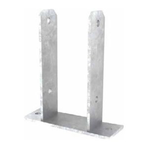 U-Pfostenträger mit Grundplatte M30 200 x 5,0 mm, untere Platte 180 x 60 mm