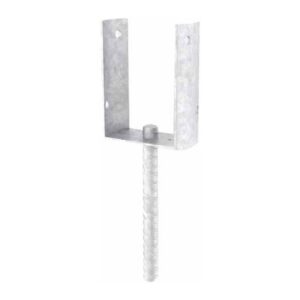 U-Pfostenträger zum Einbetonieren M51 150 x 3,0 mm, Hülse Ø121 mm