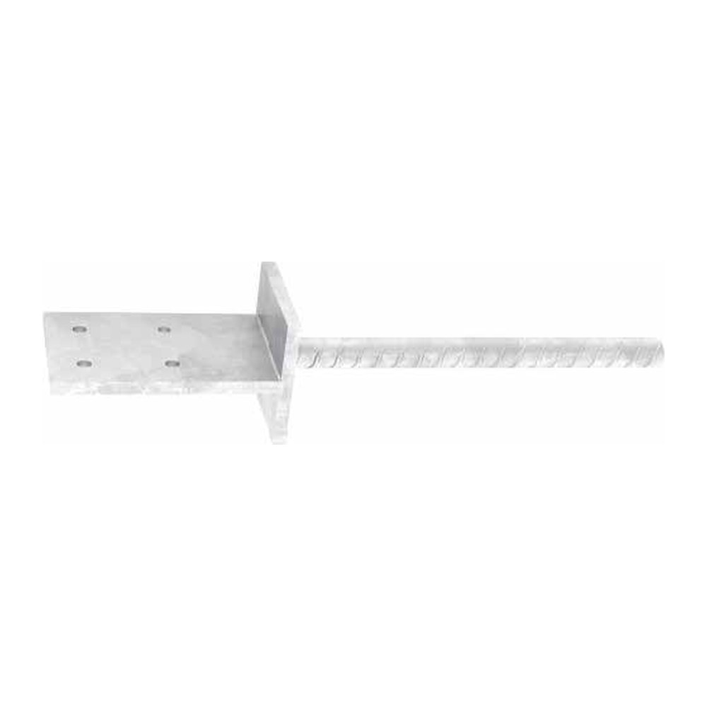 Pfostenträger mit Schlitzblech zum Einbetonieren M60 130 x 8,0 mm