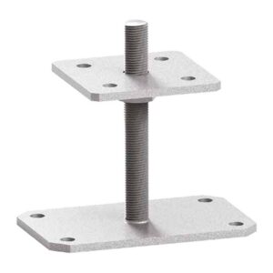 Verstellbarer Pfostenträger, rechteckige Grundplatte R40 L 40-150 mm, Art.-Nr. RI40L150