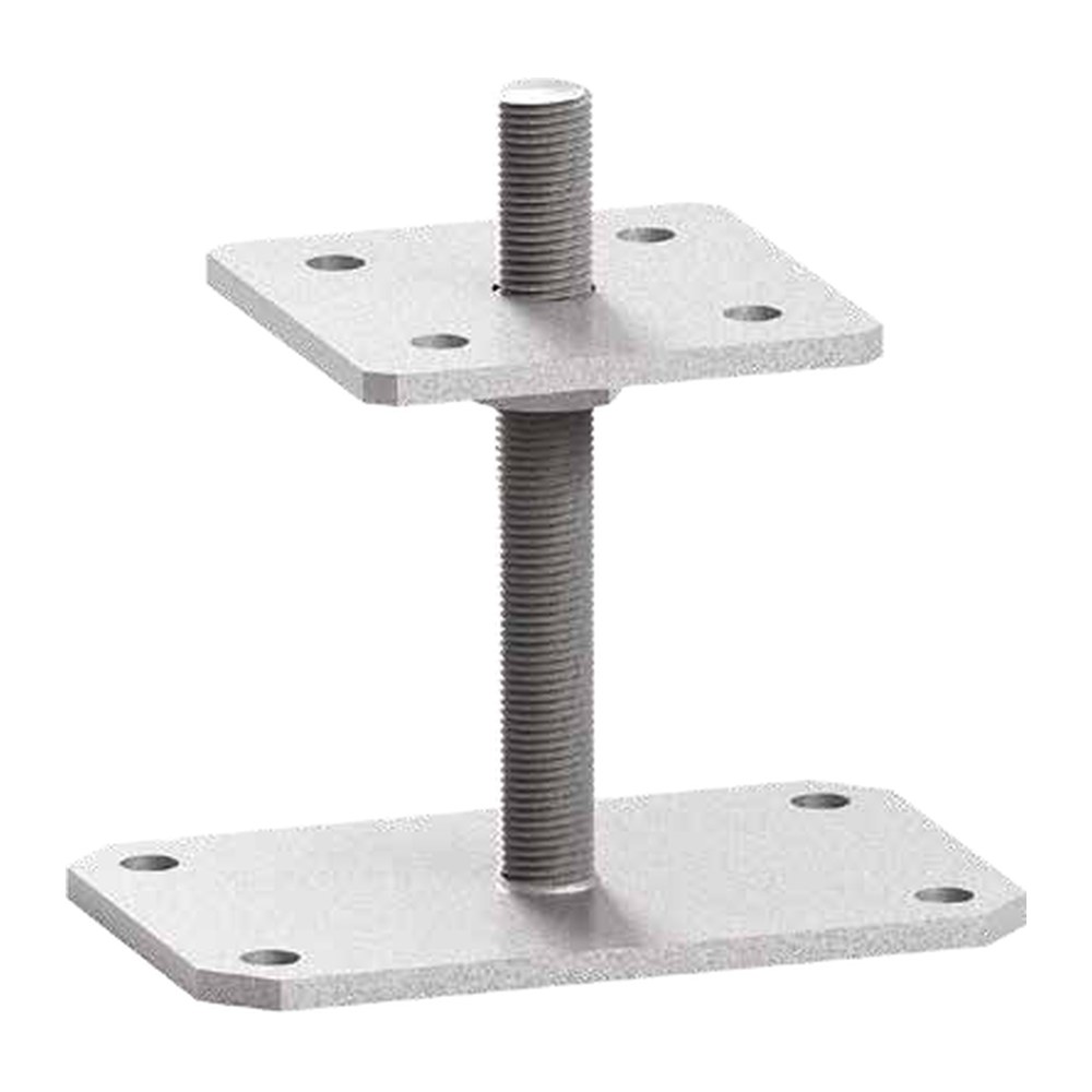 Verstellbarer Pfostenträger, rechteckige Grundplatte R40 L 40-150 mm, Art.-Nr. RI40L150