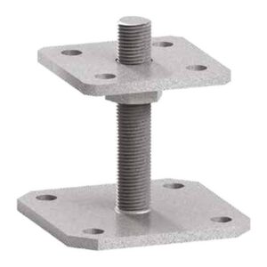 Verstellbarer Pfostenträger, quadratische Grundplatte R40 S 40-100 mm