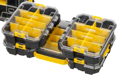 Pro-Stack Organizer FatMax, Maße 1× groß 43,8 × 24,5 × 7 2× klein 24 × 7 × 19