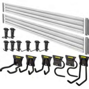 Track Wall Set mit 8 kleinen Stahlhaken