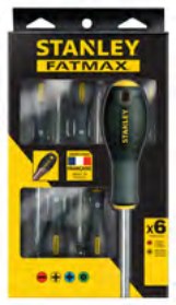 Schraubendreher-Set FatMax 6-teilig, 3,5×75 str/elet. 4,0×100 str/elet. 5,5×125 PH. 0-1-2