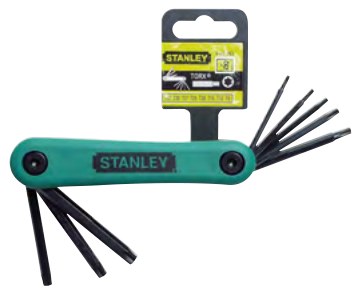 Torx-Stiftschlüssel-Satz 8-teilig, T15 T20 T25 T27 T30 T40 (4-69-263)