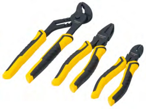 Zangen-Set Control Grip 3-teilig, Universal, Seitenschneider, verstellbar