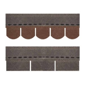 Bitumenschindel (kanadisch) SHINGLE RECTANGULAR 777 x 336 mm, braun – Packung 18 Stk.