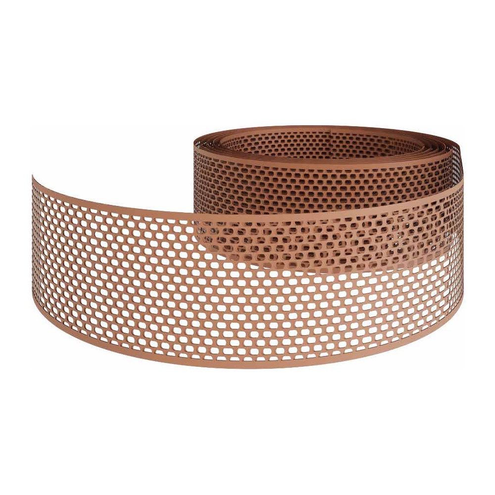 Belüftungsgitter aus PVC VENT GRILLE 100 mm x 5 m, RAL 8004 – Packung 24 Stk.