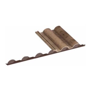 Geformtes Belüftungsgitter für Pfannen- und Ziegeldächer VENT SHAPE 20 x 50 mm – Packung 100 Stk.