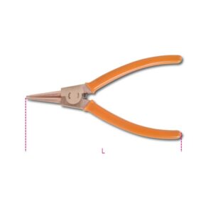 Sicherungsringzangen mit geraden Spitzen, funkenfrei, für Außenringe, PVC-überzogene Griffe