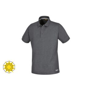 Work-Poloshirt aus Baumwoll-Piqué 200 g, mit 3 Knöpfen, graumeliert