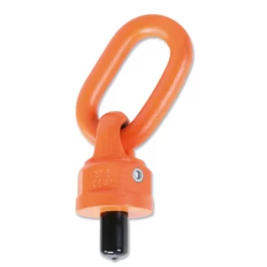 Ringschrauben mit Außengewinde zum Heben, doppelt gelenkig, unter Last drehbar, mit angeschweißtem Ring, hochfester legierter Stahl