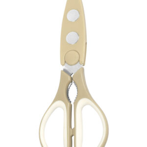 Universalschere Color Style L. 21 cm Klinge 11 cm taupe mit Magnet und Schutzhülle, auch Nussknacker und Flaschenöffner