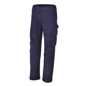Arbeitshose aus T/C-Twill 245 g, blau, seitlich elastischer Bund