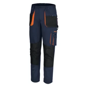 Leichte Arbeitshose aus T/C-Twill 180 g mit Oxford-Einsätzen, blau