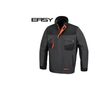 Arbeitsjacke aus T/C-Canvas 260 g mit Oxford-Einsätzen, grau