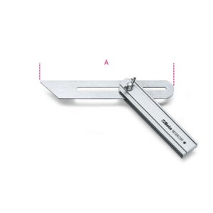 Schmiegen mit schwenkbarer und verschiebbarer Zunge, Zunge aus verchromtem Stahl, Basis aus Aluminium