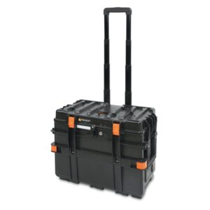 Werkzeugtrolley aus Polypropylen mit 4 Schubladen, Struktur aus Spritzguss-Polypropylen für hohe Schlagfestigkeit, der vom Frontdeckel geschützte vordere Bereich nimmt 4