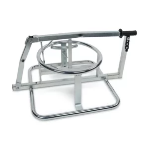 Manuelle Reifenmontiermaschine für Cross- und Enduro-Motorräder, ermöglicht die einfache und schnelle Reifenmontage direkt an der Rennstrecke, die robuste und breite Konstruktion aus verzinktem Stahl