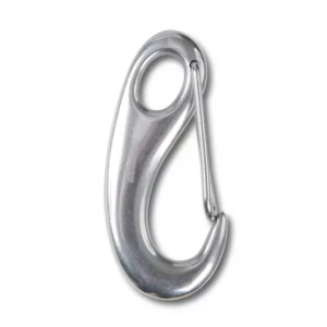Karabinerhaken mit Sicherung, Edelstahl AISI 316