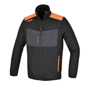 Fleecejacke mit langem Reißverschluss, viele Taschen, 100 % Polyester, 250 g, elastische Ärmel- und Saumbündchen, schwarz