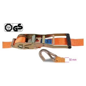 Ratschen-Zurrsysteme mit Langhebel-Umkehrratsche LC 2500 kg, Gurt aus hochfestem Polyester (PES), Spitzhaken