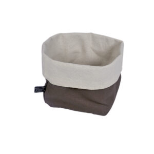 Korb quadratisch groß 18x18 cm H. 18 cm braun/beige mit Kernkissen und Aufhängeband