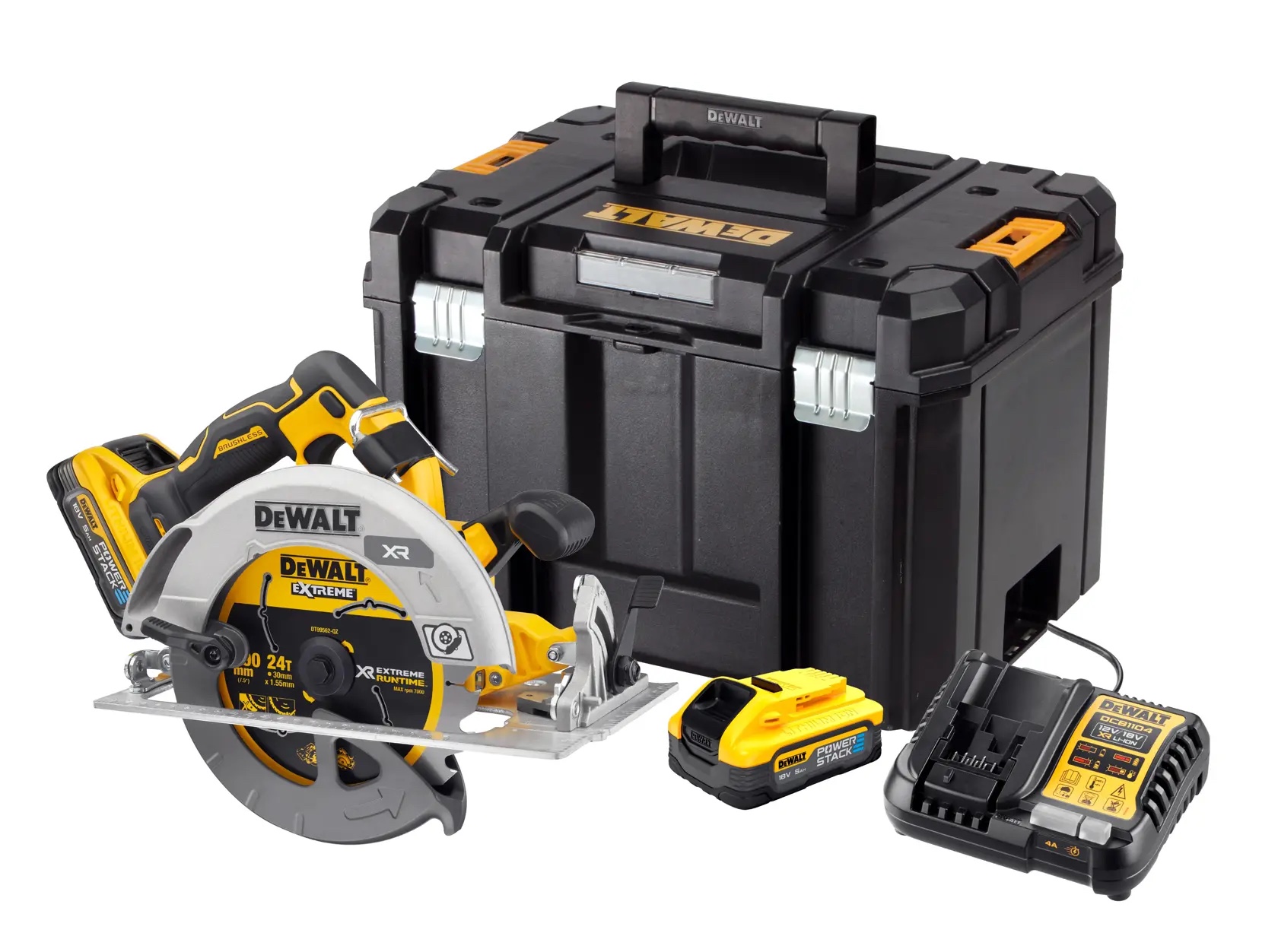 18 Volt / 5 Ah Powerstack Akku-Handkreissäge 190mm (bürstenlos)