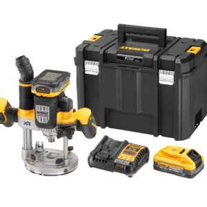 18 Volt Akku-Oberfräse (bürstenlos) inkl. 2x Powerstack Akkus (18 Volt / 5 Ah)