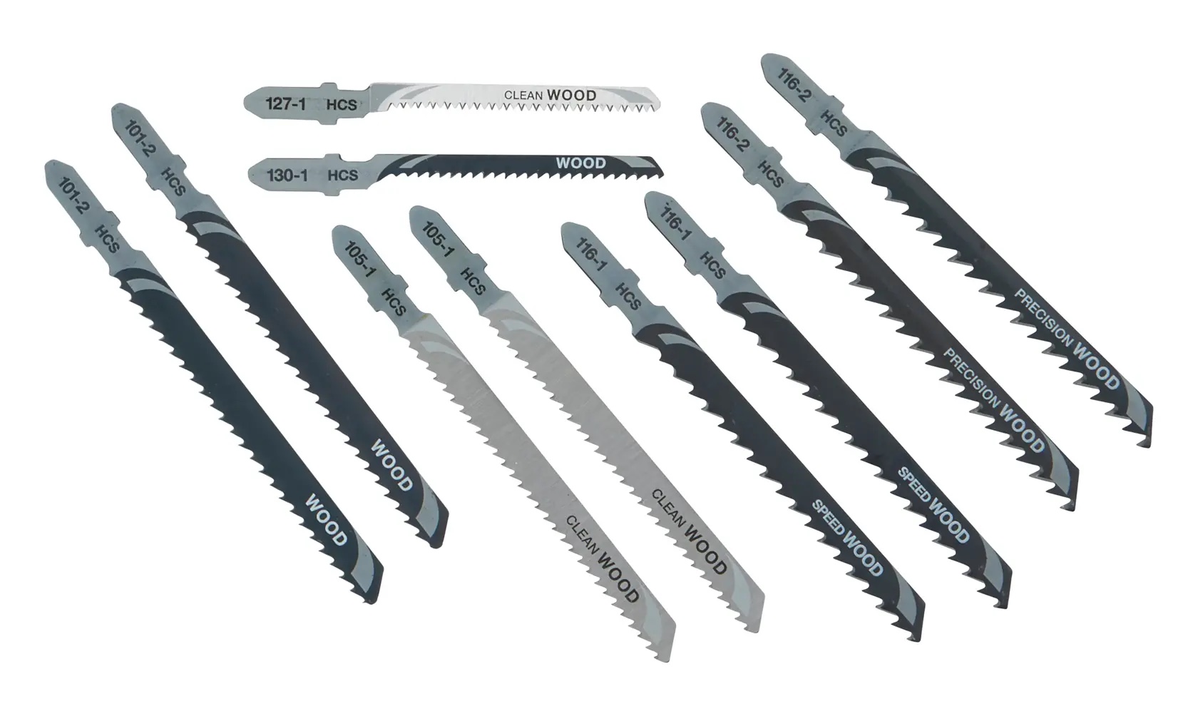 10tlg. HCS-Stichsägeblätter-Set - Satz Holz
