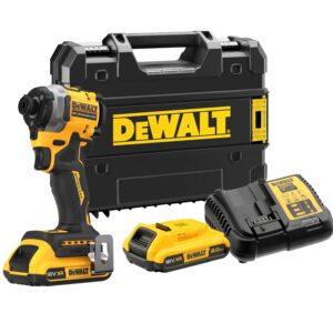 18 Volt Akku-Schlagschrauber (1/4") mit > 200 Nm – mit 2 Akkus 2,0 Ah, Ladegerät und Koffer