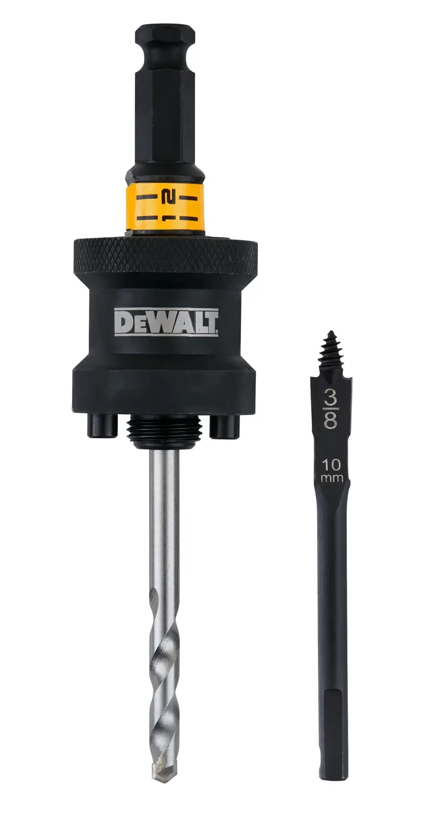 Schnellwechselhalter RAPID LOAD® für Lochsägen 32 - 210 mm, Schafttyp Voll-Sechskant 13mm, inkl. eines Mehrzweck-und eines Holz-Zentrierbohrers