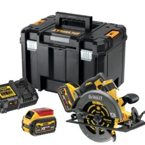 54 Volt Akku-Winkelschleifer 125mm (bürstenlos) – mit 2 FLEXVOLT-Akkus 6 Ah und Ladegerät