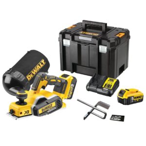 18V XR Akku-Hobel (bürstenlos) – mit 2 Akkus 5 Ah