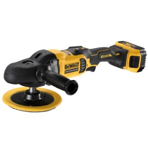 18V XR Akku-Rotationspolierer 125 mm (bürstenlos) – mit 2 Akkus 5 Ah