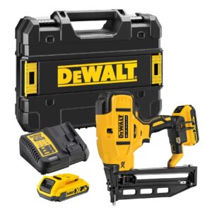 18V XR Akku-Stauchkopfnagler, gerade, 16 Gauge (bürstenlos) – mit 2 Akkus 2 Ah