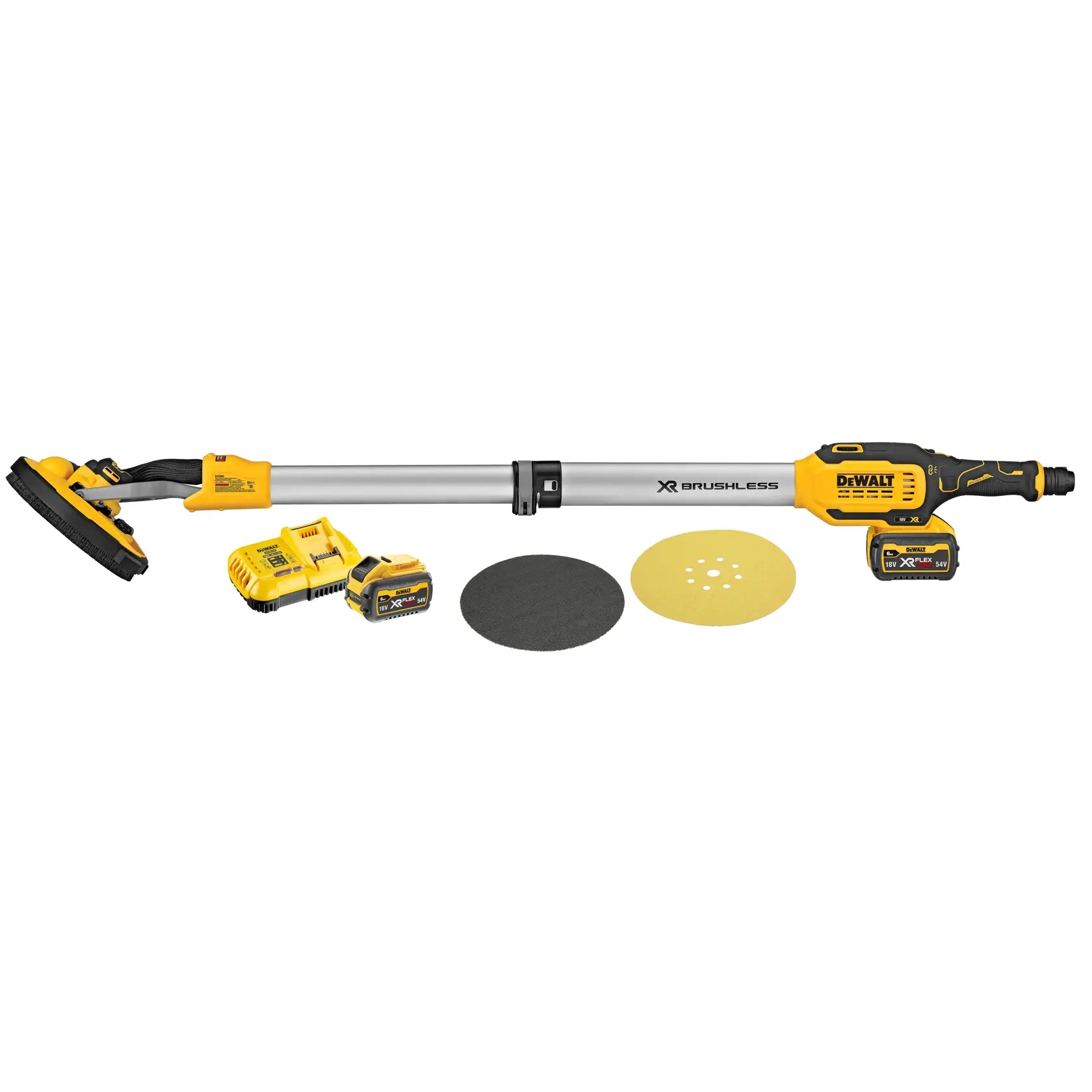 18 V XR Akku-Trockenbauschleifer 225 mm (bürstenlos) – mit 2 FLEXVOLT-Akkus 6 Ah