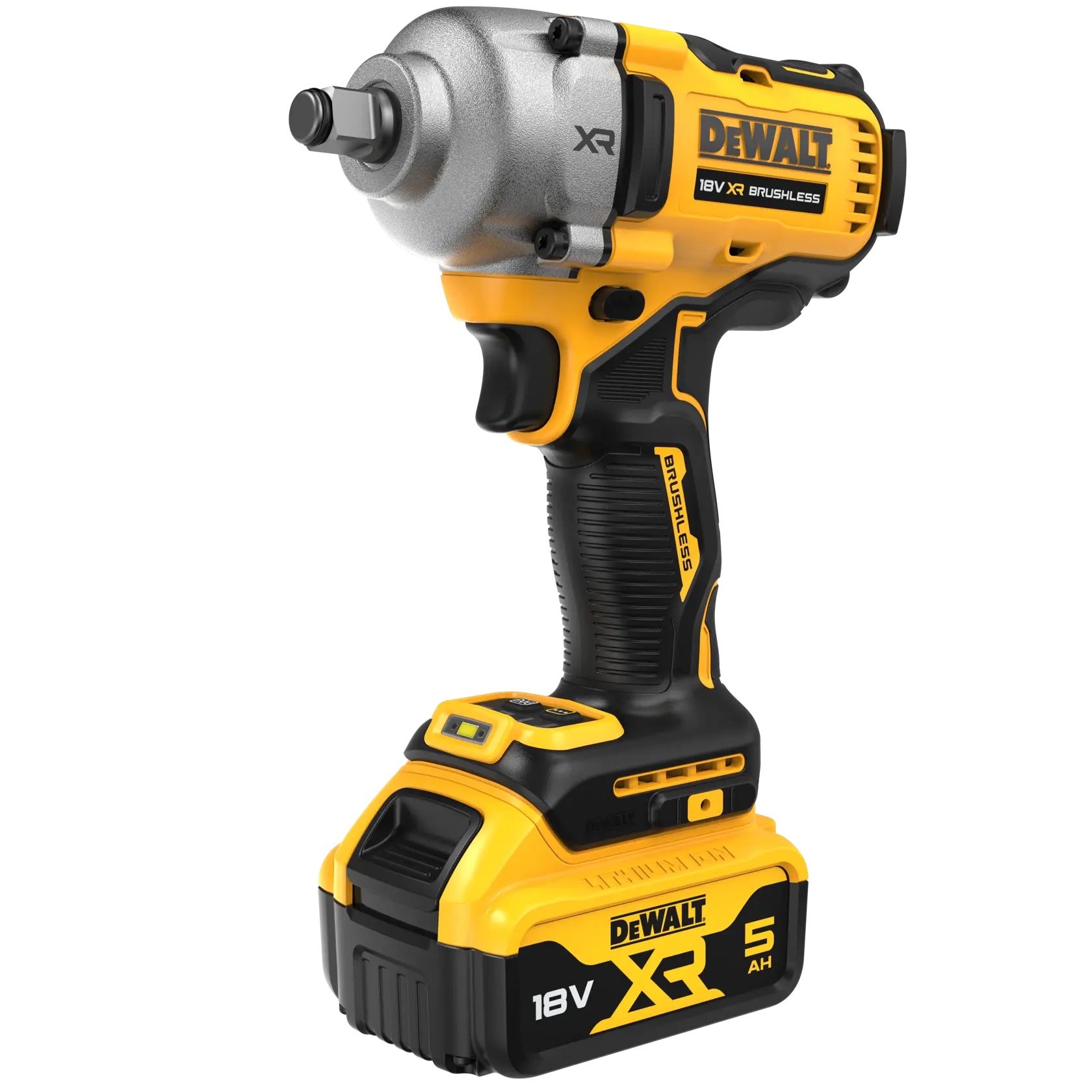 18V XR Akku-Schlagschrauber, 1/2" (bürstenlos), max. 813 Nm, inkl. 2x G-Akku (18 Volt / 5 Ah) – mit 2 Akkus 5,0 Ah, Ladegerät und Koffer