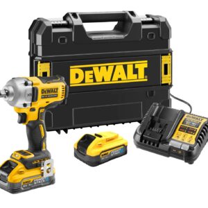 18V XR Akku-Schlagschrauber, 1/2" (bürstenlos), max. 813 Nm – mit 2 POWERSTACK-Akkus 5,0 Ah, Ladegerät und Koffer