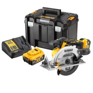 18V XR Akku-Handkreissäge, 55 mm (bürstenlos) – mit 2 Akkus 5,0 Ah und Ladegerät