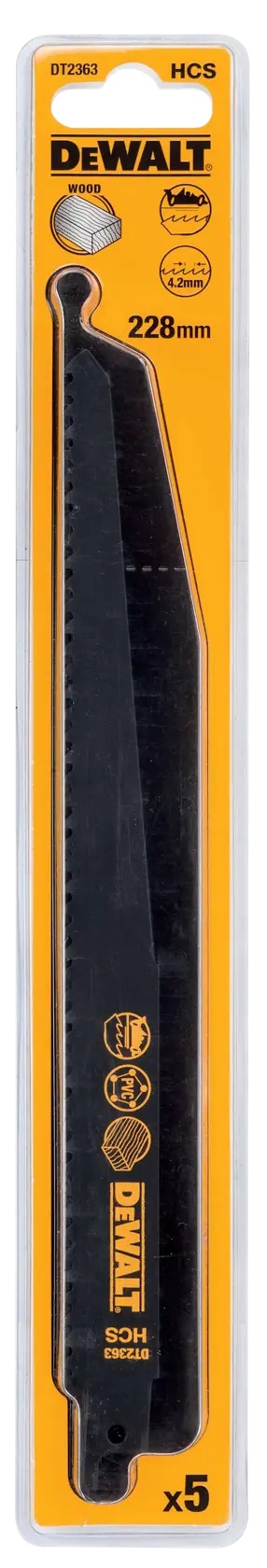 HCS-Holzsäbelsageblätter / Gesamtlänge: 228mm / Zahnteilung: 4.2mm