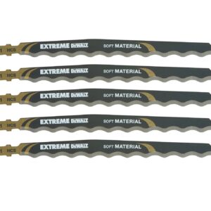 HCS Stichsägeblatt 125 mm, T-Schaft, für Schaumstoff & Gummi (T313AW) (100 Stück)