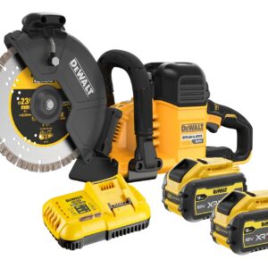 54 Volt FLEXVOLT Akku-Trennschleifer (230 mm) – mit 2 FLEXVOLT-Akkus 9,0 Ah und Ladegerät