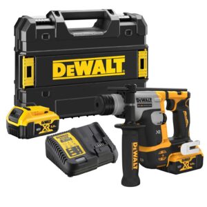 18 Volt SDS-plus Akku-Bohrhammer 16mm (bürstenlos), 1,4 Joule – mit 2 Akkus 5,0 Ah, Ladegerät und Koffer