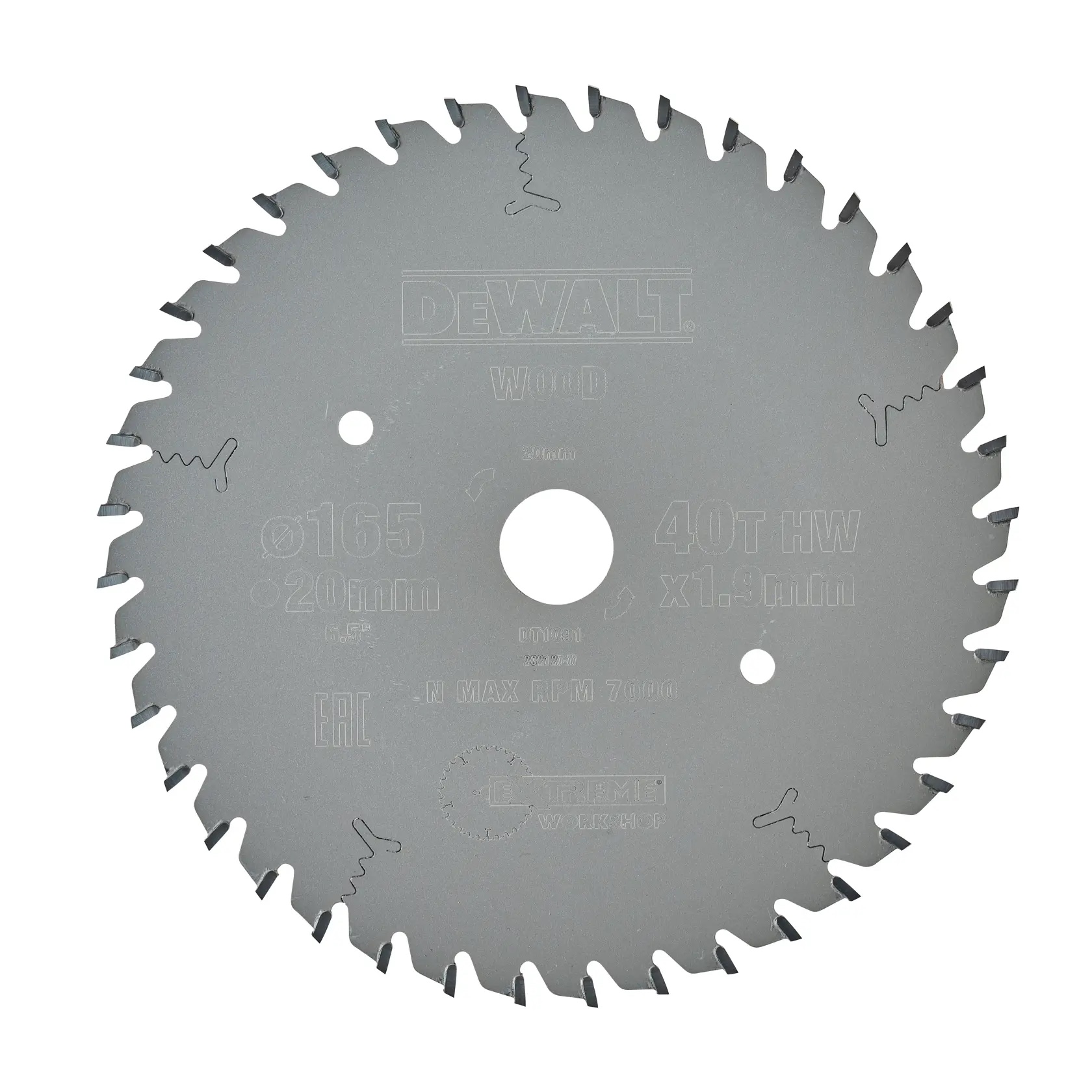 165 x 20mm / 40 Z EXTREME DEWALT® Tauchkreissägeblatt (für DWS520)