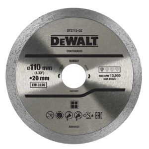 Trennscheibe für handgeführte Fliesensäge DWC410, trocken oder nass, 110 × 20 mm