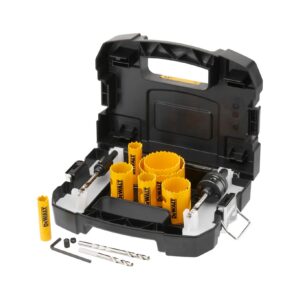 Lochsaegen-Set Bi-Metall Extreme, Elektriker-Set im Transportkoffer 11-tlg. – DT90351-QZ